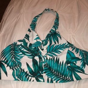 OLD NAVY green and white floral Bikini